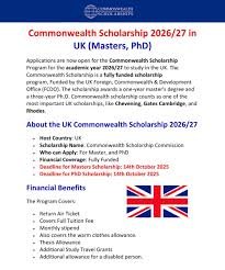 Commonwealth Scholarship 2026-27 in the UK | Fully Funded Guide