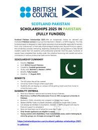 Scotland Pakistan Scholarships 2025 | Fully Funded | British Council Scholarship
